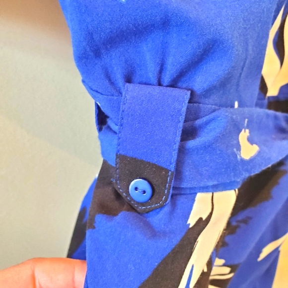 Lovely Dahlia Floral Royal Blue Romper (6) - Picture 6 of 9